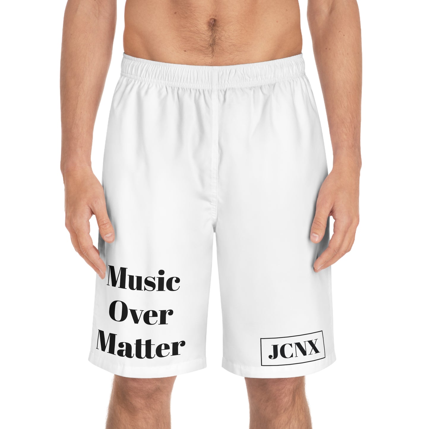 JCNX MUSIC OVER MATTER basketball shorts